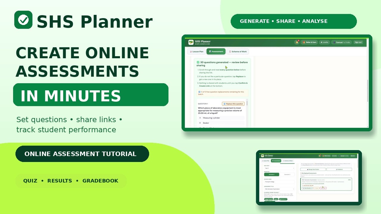 How to Create an Online Assessment (Test) for Your Students | SHS Planner Online Assessment Tutorial