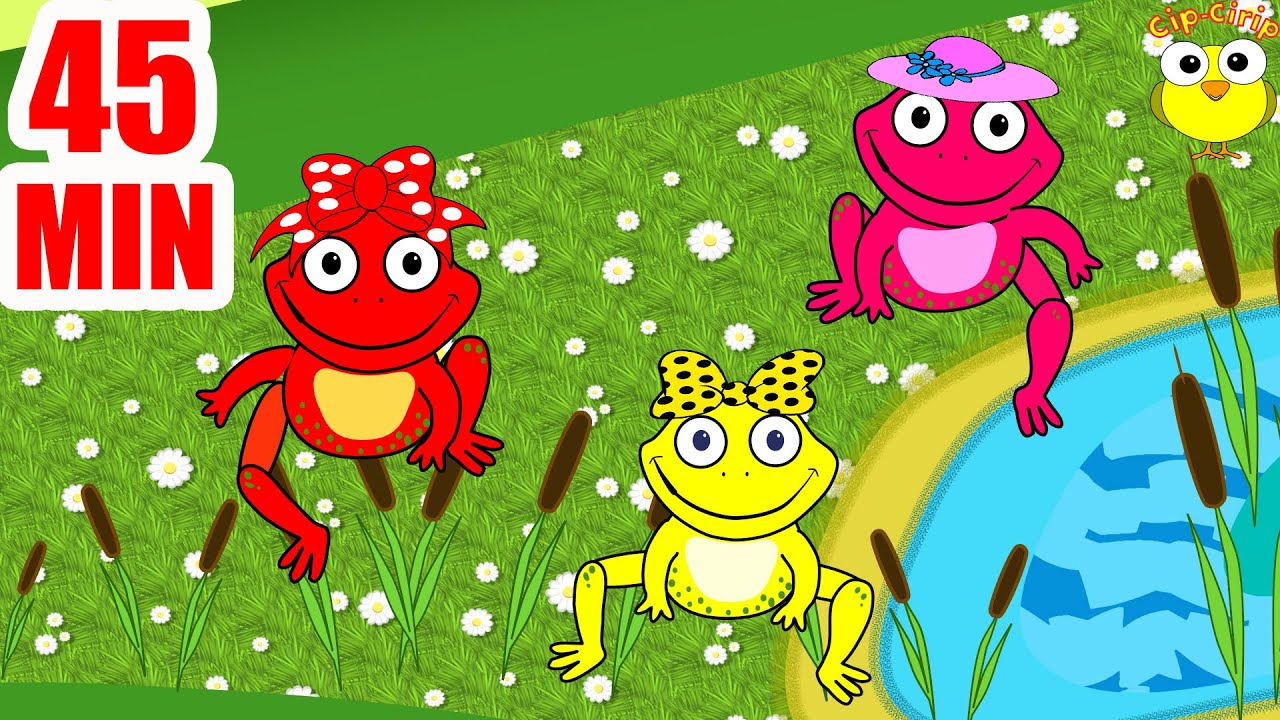 Broscutele colorate au iesit pe mal - Cantece pentru copii (desene animate) | Cip-Cirip