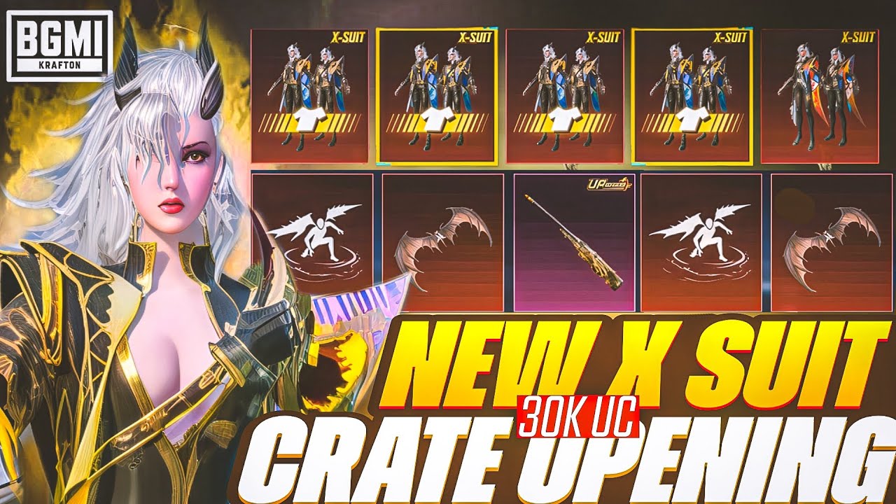 New X-suit Crate Opening😍🔥 - Dravion Xsuit in 30k UC Opening ? - New AWM Skin full max😱@RebelPLYZYT 