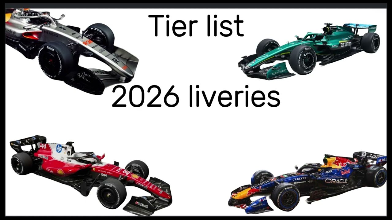 2026 F1 liveries tier list