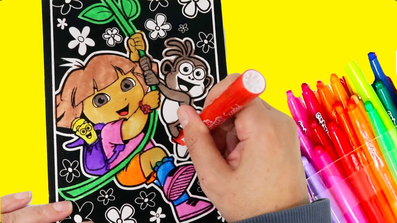 Bolsitas para Colorear de Dora Exploradora, Barbie y Hot Wheels