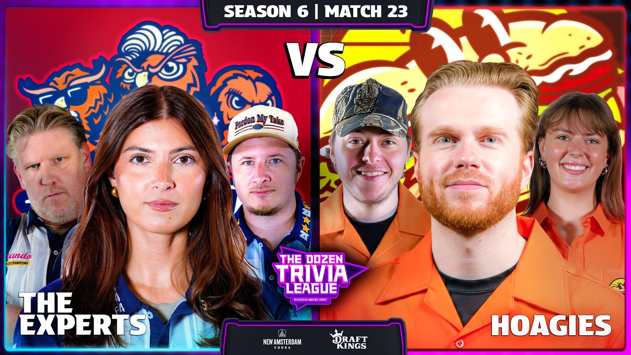 Fran, Brandon, PFT, & Experts vs. Hoagies | Season 6, Match 23 - The Dozen Trivia League