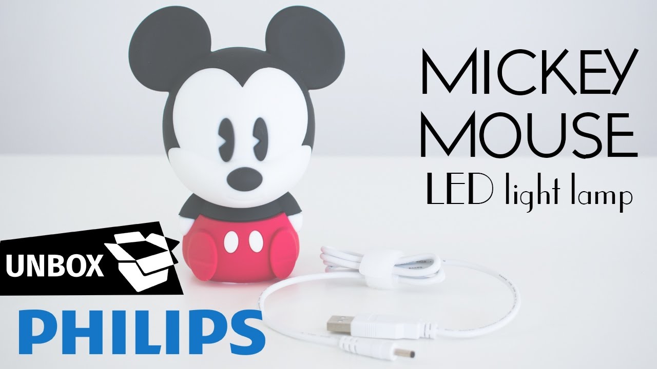 UNBOX - PHILIPS lampka Myszka Miki - Mickey Mouse Disney LED light USB