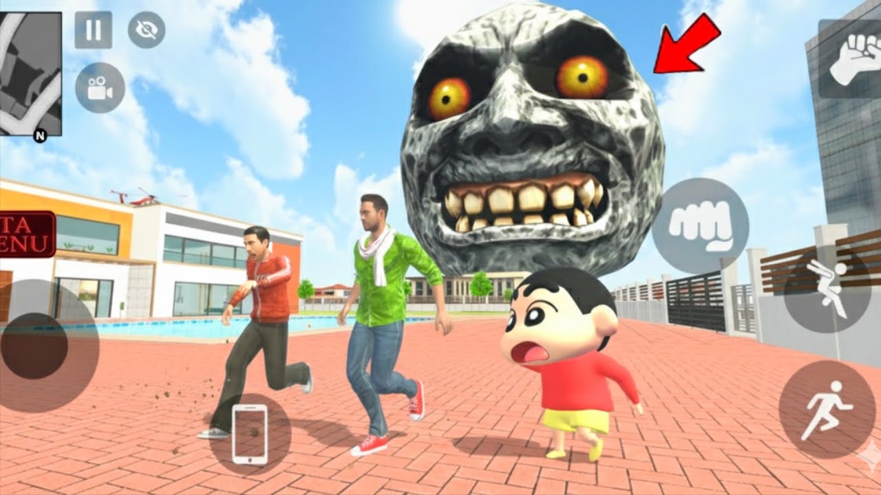 ​😱 Franklin & Shinchan Danger Mein! 🌛💥 Chand Ka Monster City Mein | Indian Theft Auto Simulator 🎯