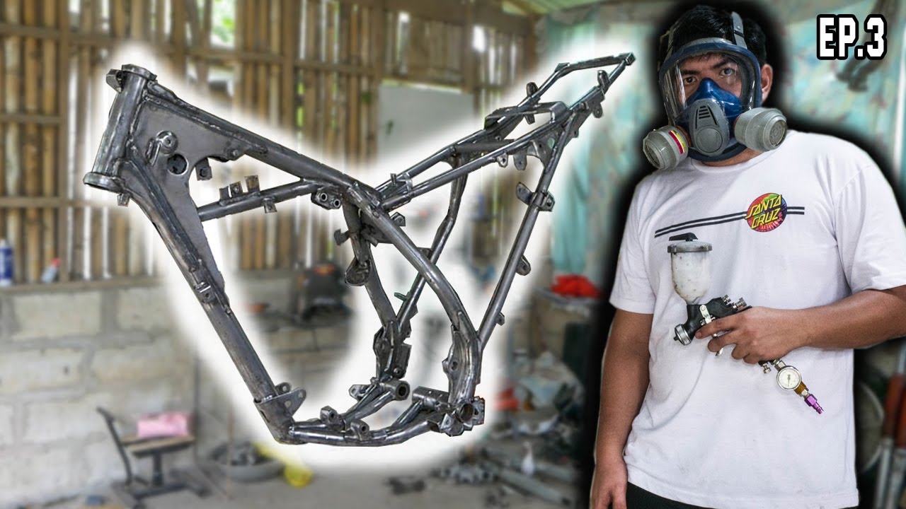 chassis repair and black parts 2001 Kawasaki kmx125 rebuild episode 3