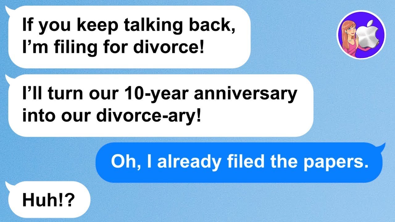 【Apple】Cheating husband threatens divorce on our 10th anniversary, shocked when I submit them f