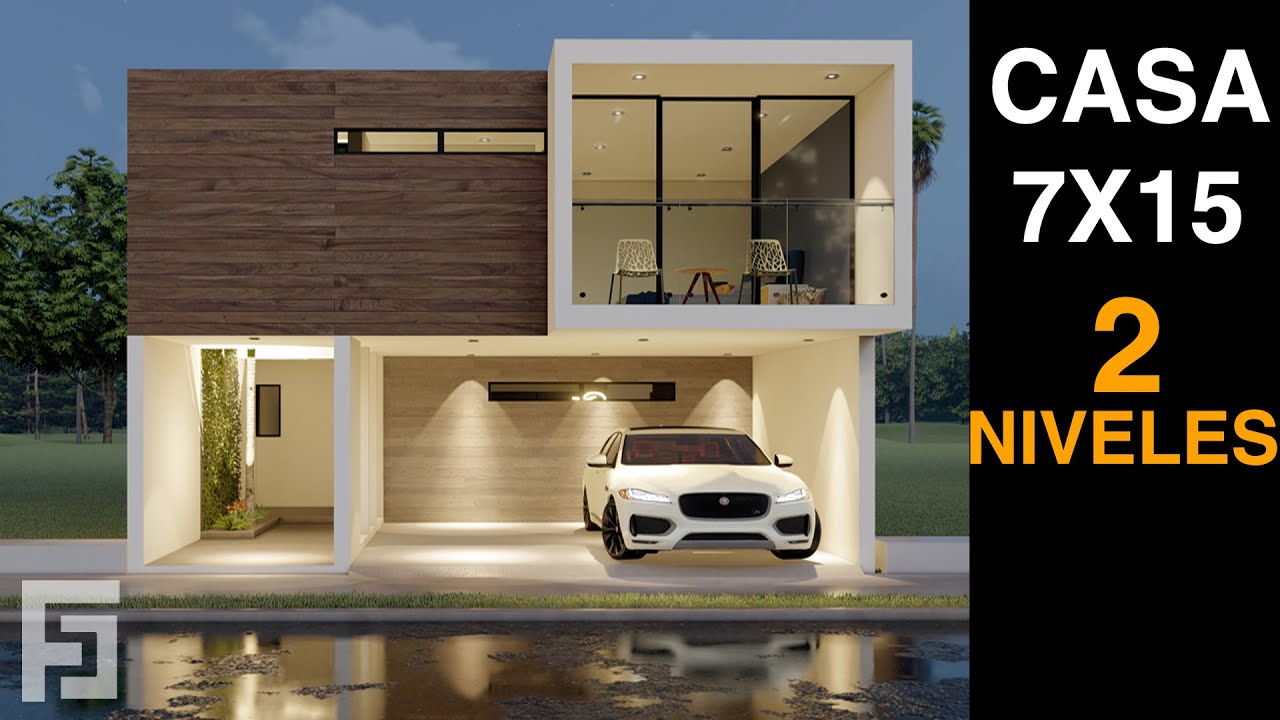 PLANO DE CASA 7X15 METROS 105m2