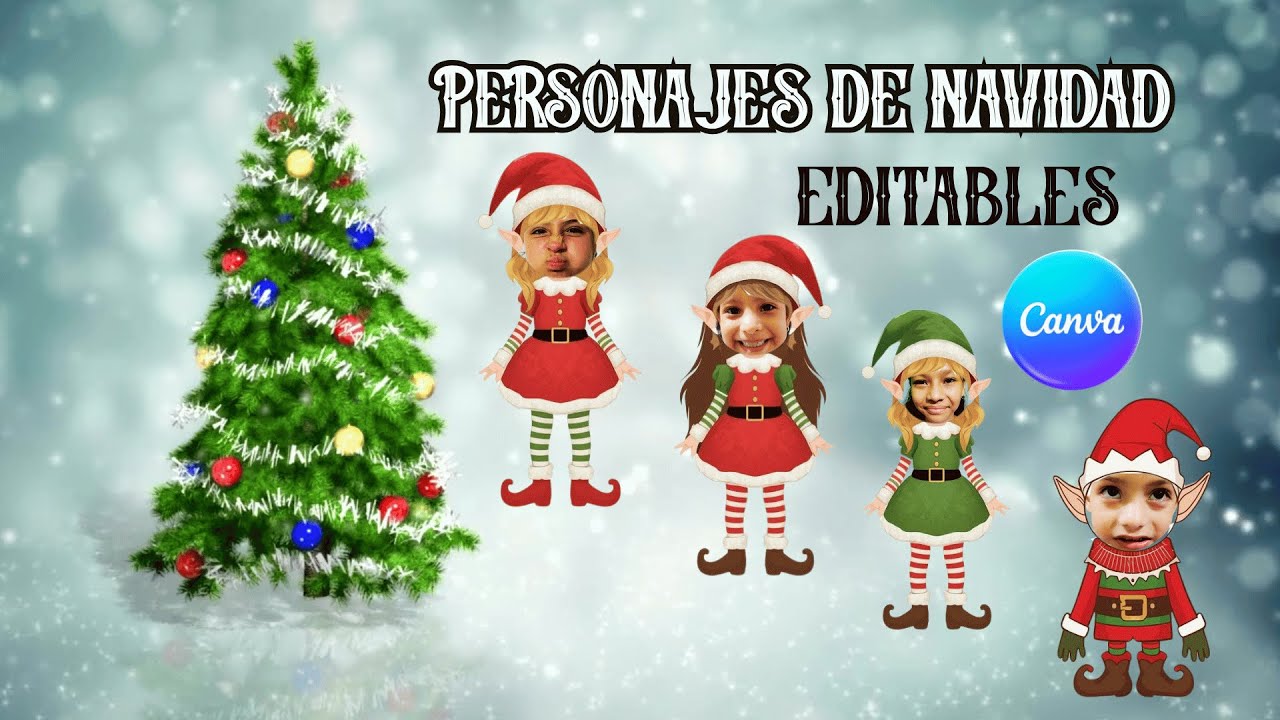 Crea personajes navideños con caritas personalizadas