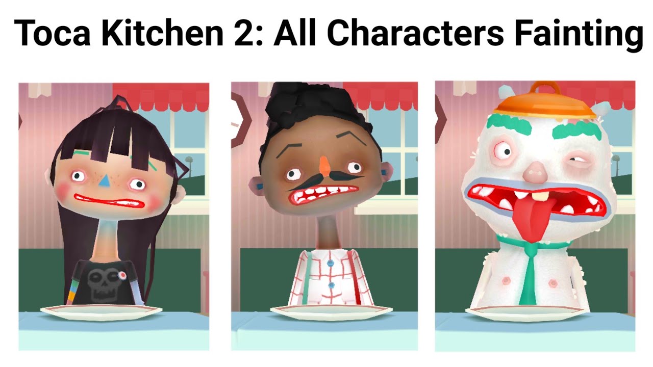 All Characters Fainting (Toca Kitchen 2)