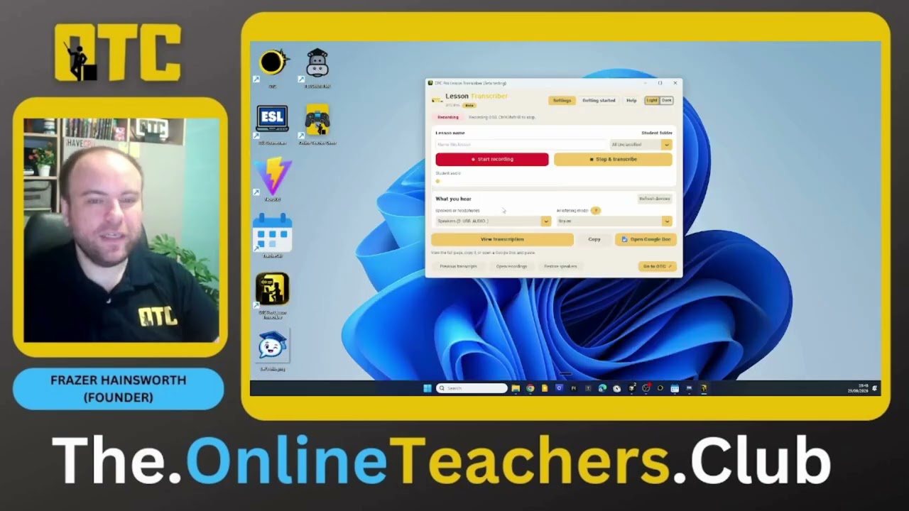 Tutorial - OTC Lesson Transcriber. - OnlineTeachersClub