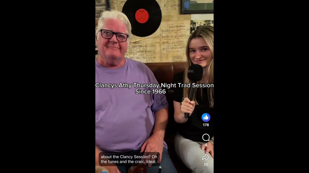 Clancy’s in Athy Ireland trad session FB promo