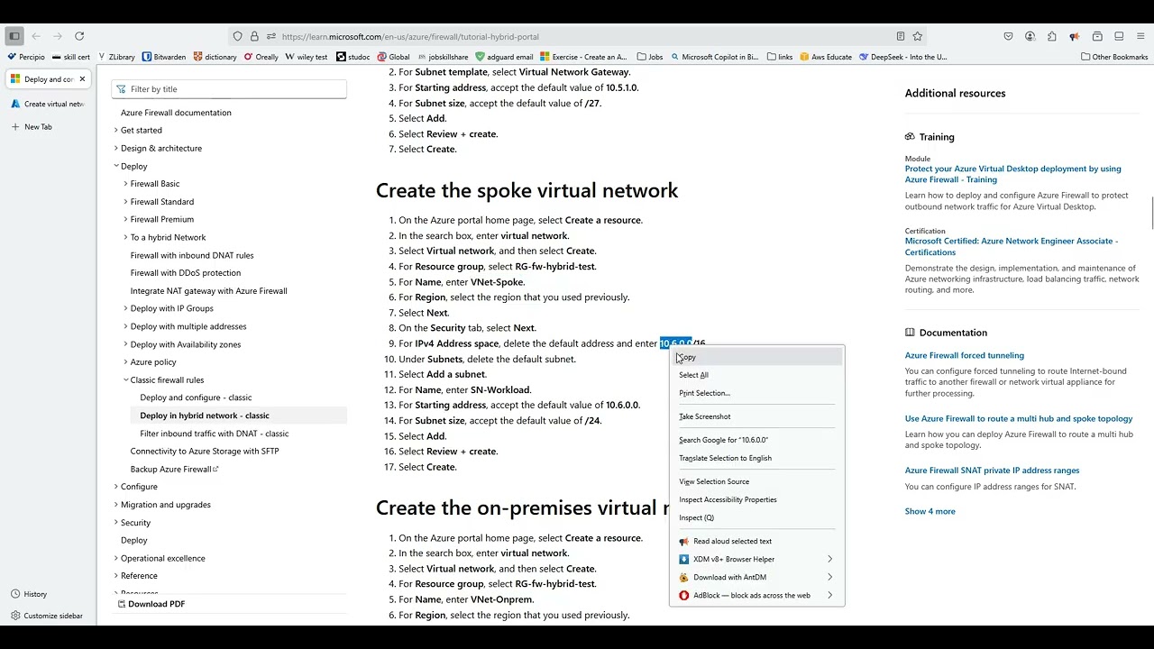 Azure Cross Vnet Connectivity Part-04 - Hub, Spoke, on-Premise with Azure Firewall and VPN Gateway