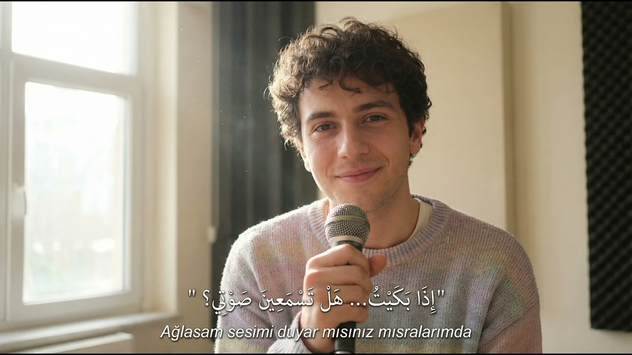 إِذَا بَكَيْتُ... هَلْ تَسْمَعِينَ صَوْتِي؟  Ağlasam sesimi duyar mısınız mısralarımda