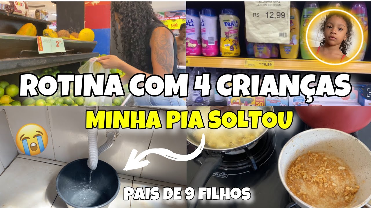 ROTINA COM 4 CRIANÇAS | TIVE QUE FAZER COMPRAS | MINHA PIA QUEBROU #vlog #compras #rotinadodia #Deus