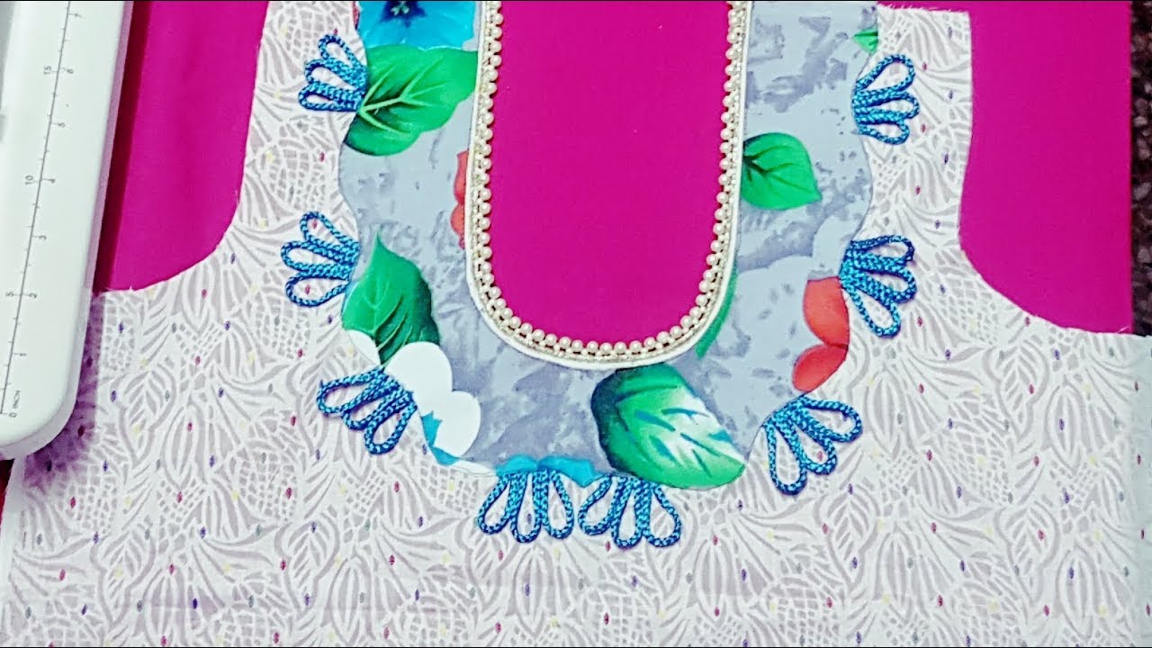 Beautiful neck design cutting and stitching