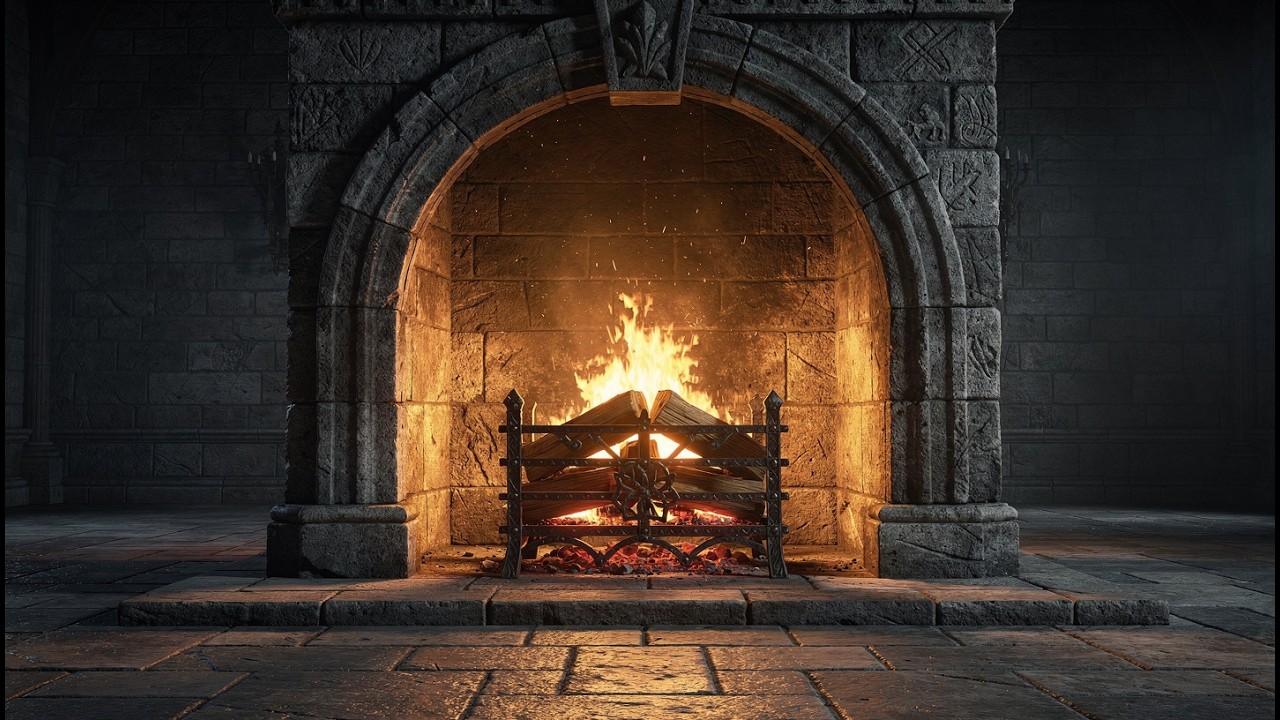 FIREPLACE CRACKLING 🔥 Cozy Fireplace Sounds (3 HOURS)  Ambient Only (NO MUSIC)