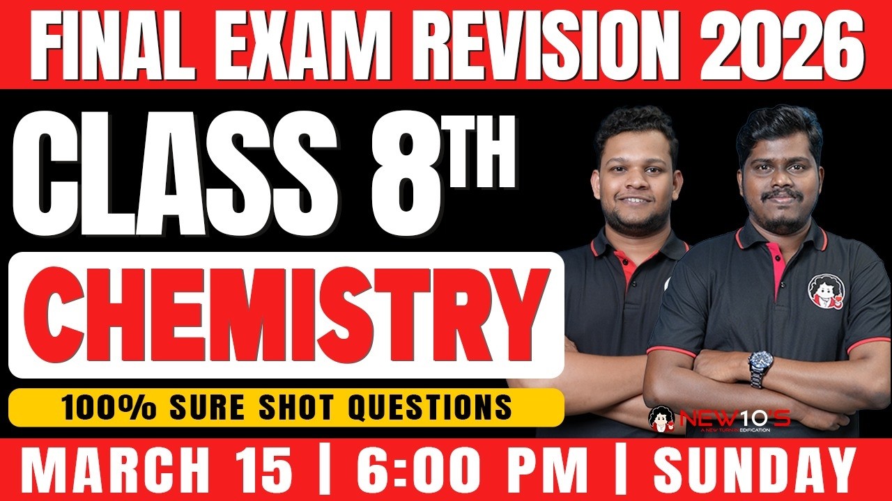 CLASS 8 STATE || CHEMISTRY|| FINAL EXAM 2025-26 SURE QUESTION DISCUSSION || NEW10'S