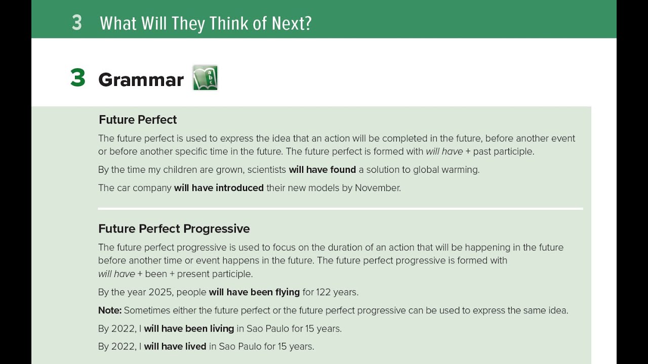 إنجليزي ثالث ثانوي الوحدة الثالثة-Mega goal5 What will they Think of Next 3 Grammar