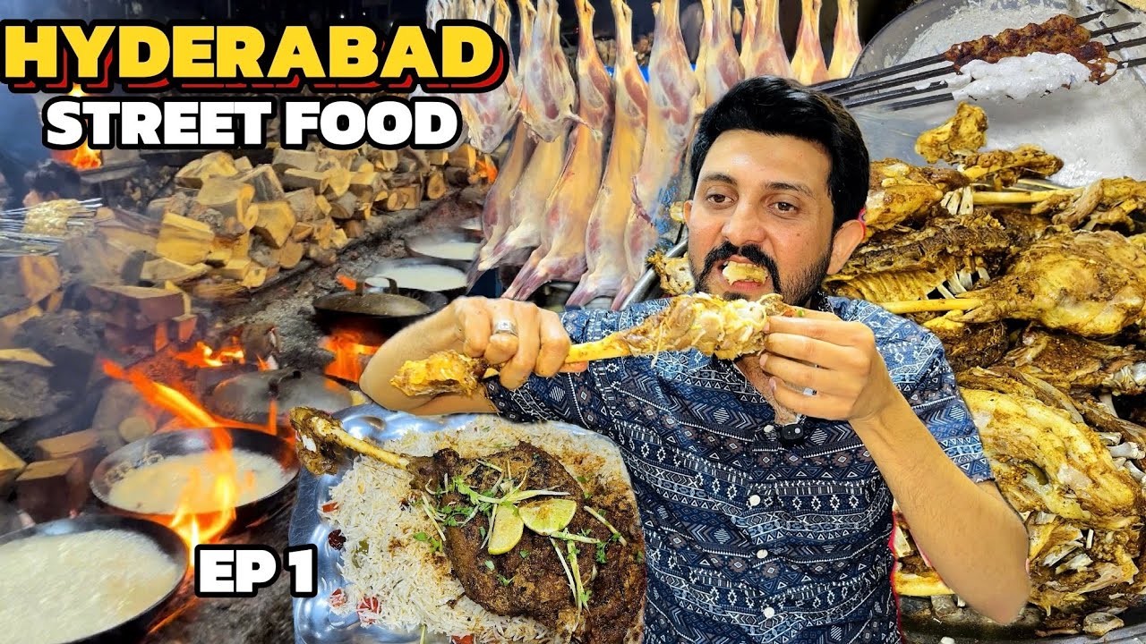 HYDERABAD Street Food Tour | Brohi Balochistan Mutton Dumpukht | Akram Biryani | Mava Pan