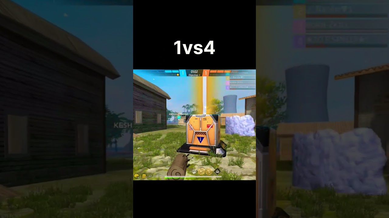 1vs4!#shortskeshav #shortsclutch #1vs4clutch #awmking #freefire #keshavislive