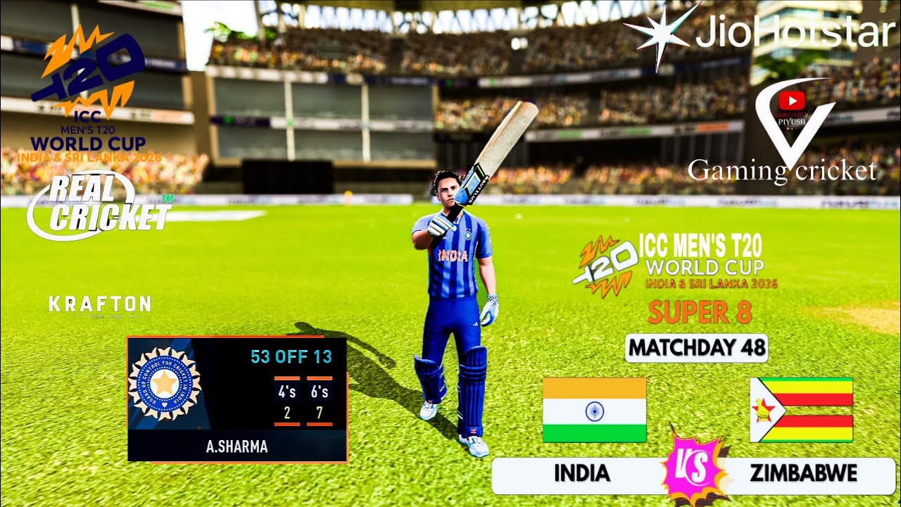 Real Cricket™ | IND vs Zim | Super 8 | T20 World Cup 2026#realcricket