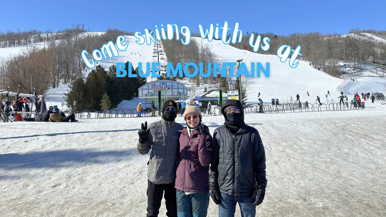 A weekend getaway at Blue Mountain 🏔️first time skiing! (I fell)