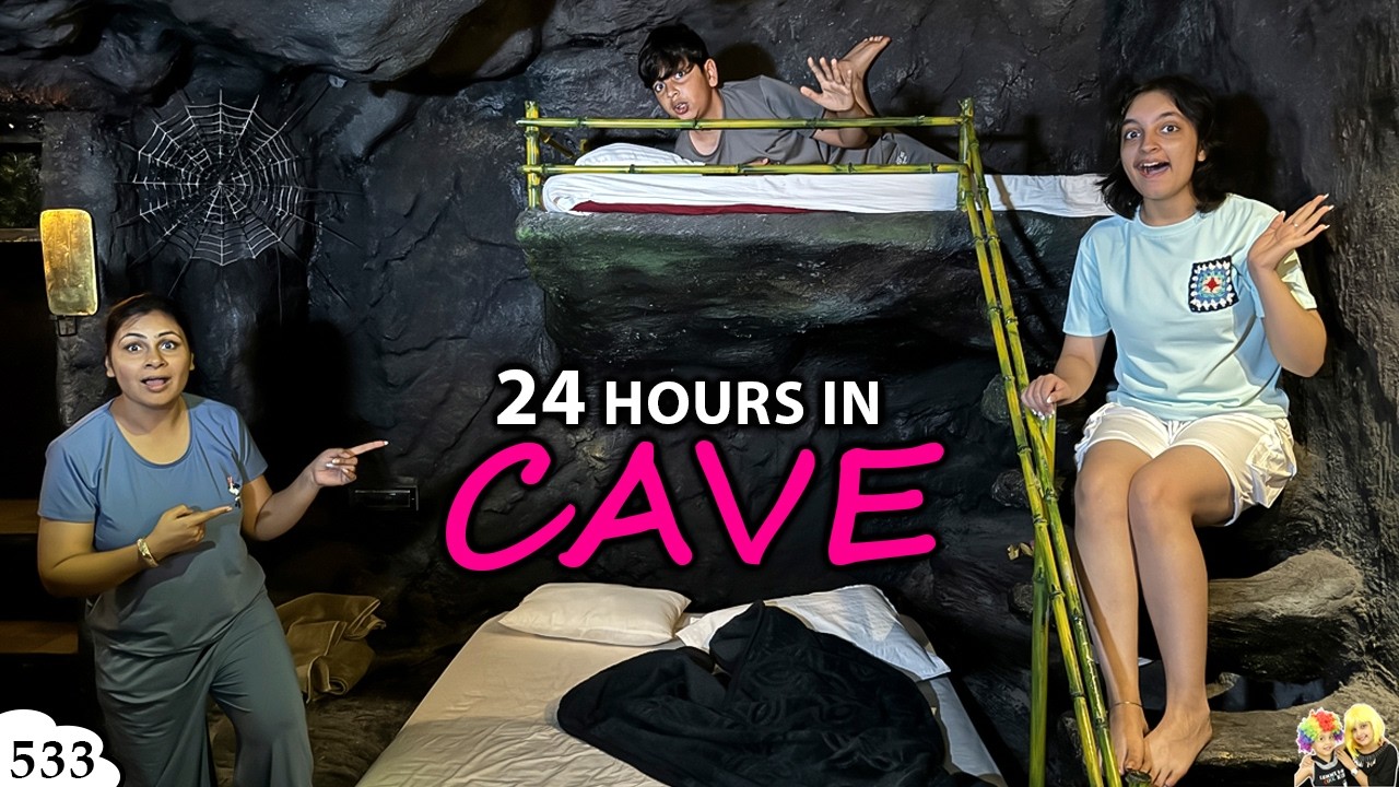 LIVING IN CAVE for 24 Hrs | Ep 533 | Family Travel Vlog | Aayu and Pihu Show
