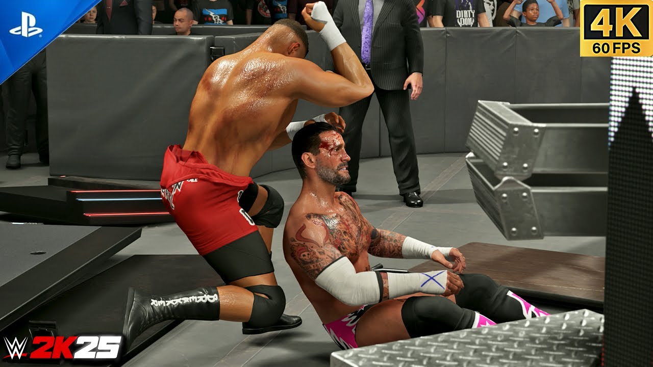 CM Punk VS Bron Breakker - World Heavyweight Championship Match | 4K PS5 WWE 2K25
