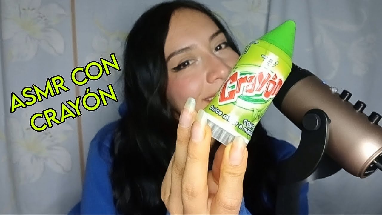 ASMR con dulce suave = Crayon 💚🍏