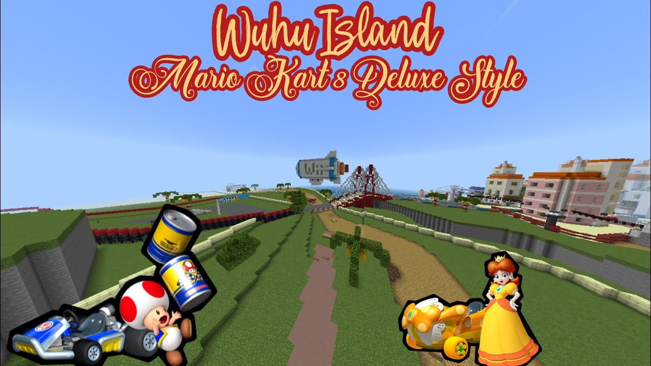 Wuhu Island-Minecraft Mario Kart 7 (Mario Kart 8 Deluxe Style)