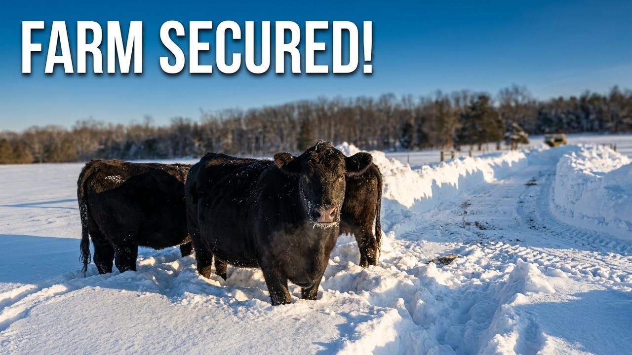 Time to dig out and make sure the animals ok 🚜 ❄️🌨️