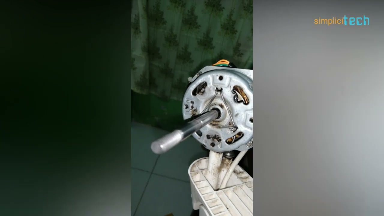 Electric Fan: Old Bushing Replaced and Converted to Bearing. #diy #bearing #electricfan #bushing