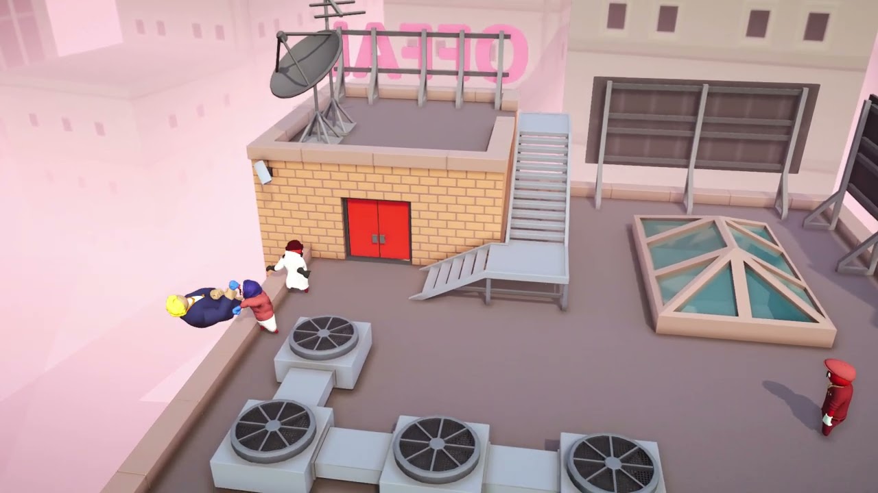 Co-Op Roof - 0m 44s - Gang Beasts Speedrun