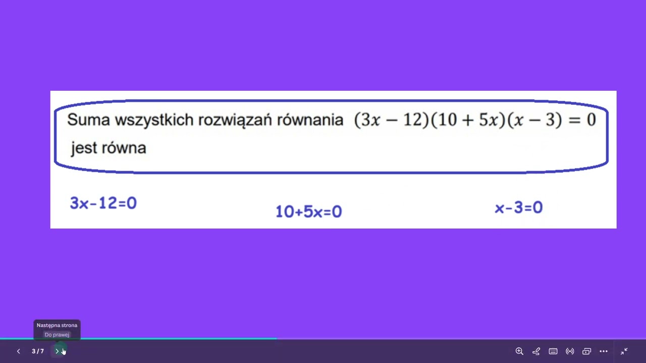 Pierwiastki równania