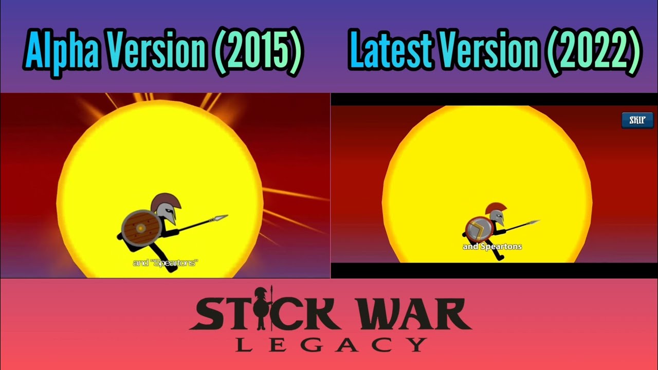 Stick War: Legacy Old Alpha Version Intro Vs Stick War: Legacy New Latest Version Intro Comparison