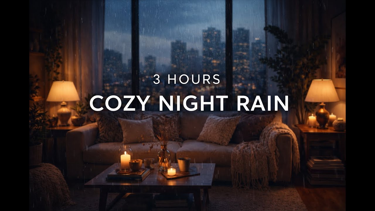 Cozy Night Rain Sounds for Deep Sleep 😴 Stress Relief & Peaceful Relaxation 💤