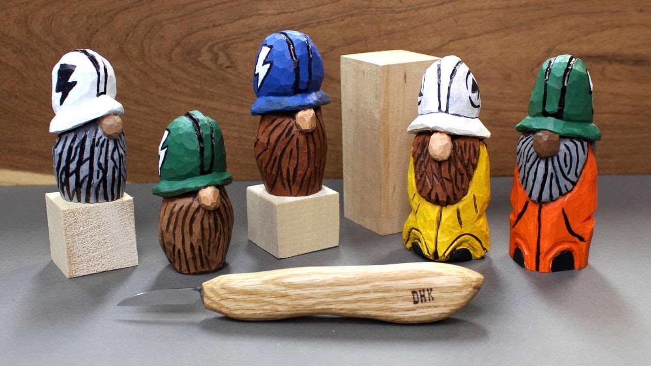 Carving the ULTIMATE Lineman Gnomes!