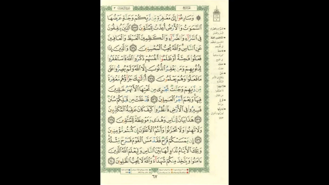 الورد اليومى.. سورة آل عمران من الاية 133 الى الاية 140 بصوت القارئ الشيخ ماهر المعيقلى