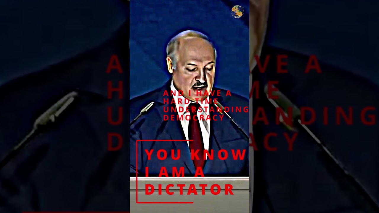 I AM A DICTATOR 😶 - LUKASHENKO ADMITS REALITY