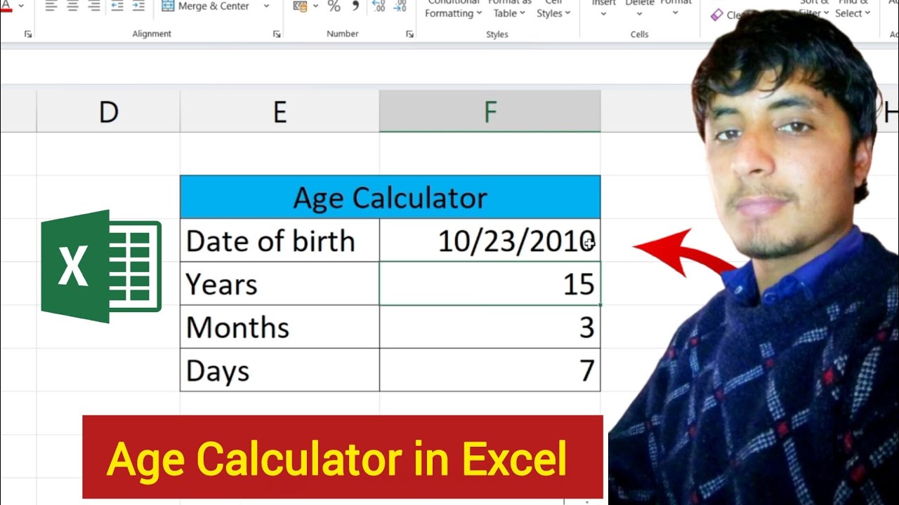 How to Calculate Age from date of birth in Ms Excel || Full tutorial step by step 