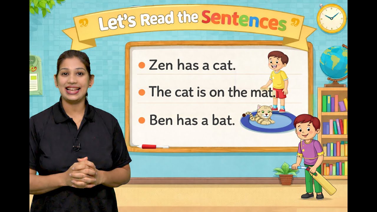 Let’s Read the Sentences | Simple English Reading for Kids | Phonics Practice| Anikidz