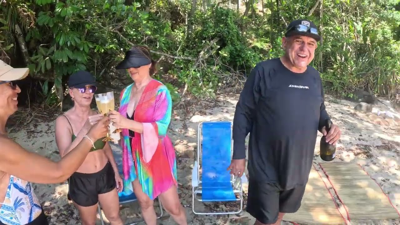 Praia Secreta com Amigos Churrasco com Mergulho na Ilha do Mar Virado  Vlog 4K