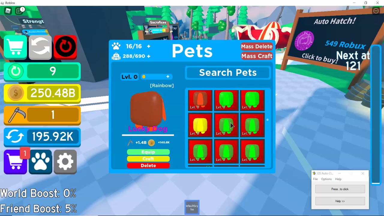 SCYTHE SIMULATOR update new code and pets rainbow stats