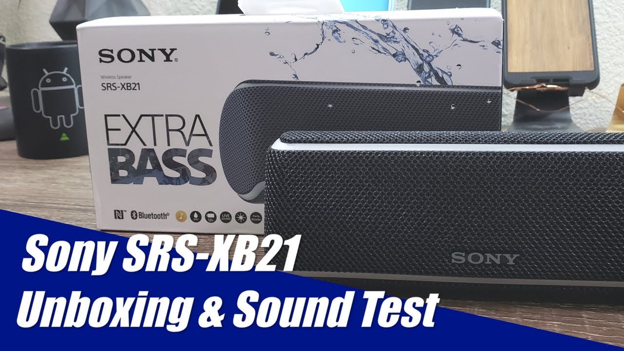 Sony SRS XB21 Extra Bass Bluetooth Speaker Unboxed