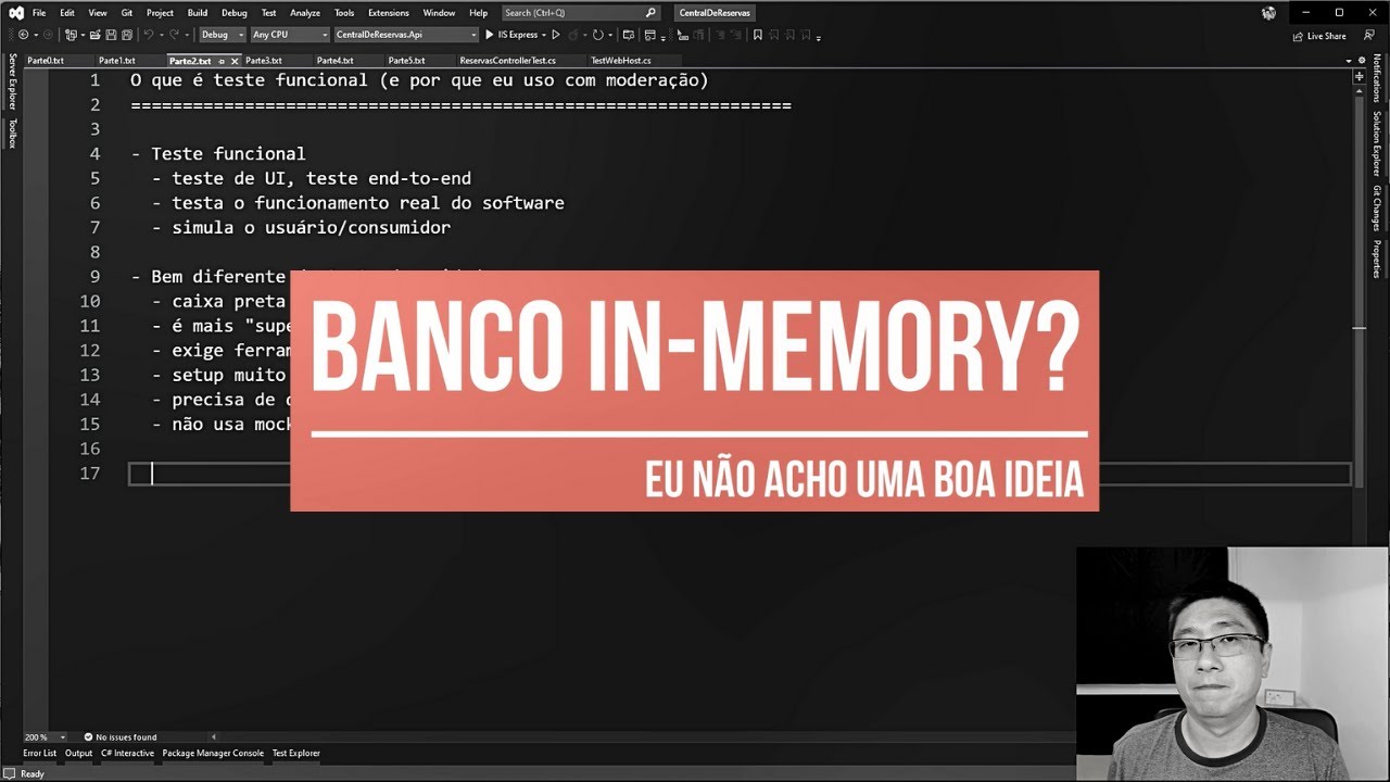Teste com BANCO DE DADOS IN-MEMORY n&atilde;o &eacute; t&atilde;o bom quanto parece