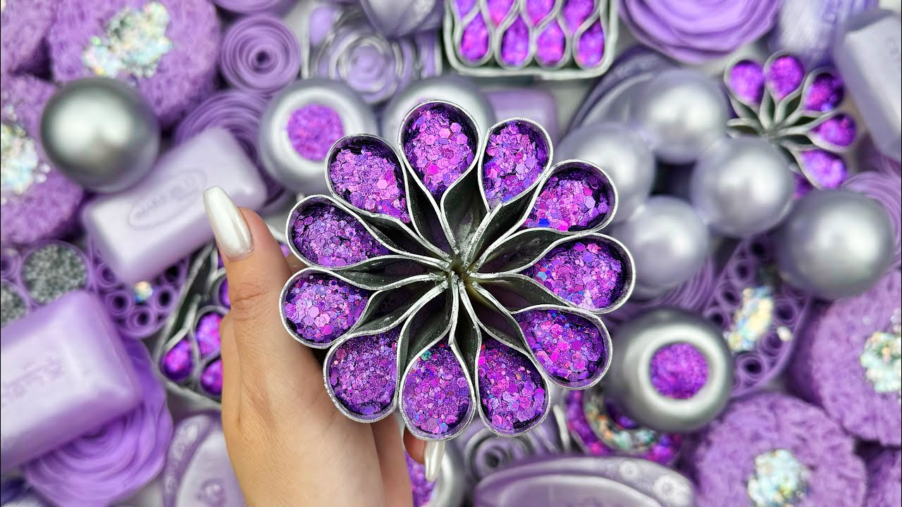 ASMR Soap Extravaganza: Crushing, Cutting, and Crafting with Foam, Glitter, and Starch!