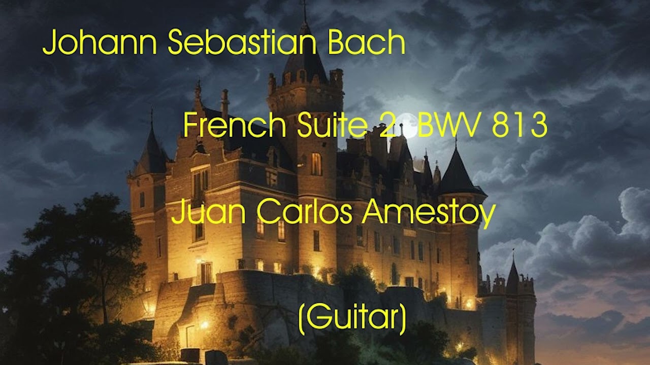 J.S. Bach, French Suite 2 BWV 813 - Juan Carlos Amestoy (Guitar) Kleine Musikhalle Hamburg, 1995