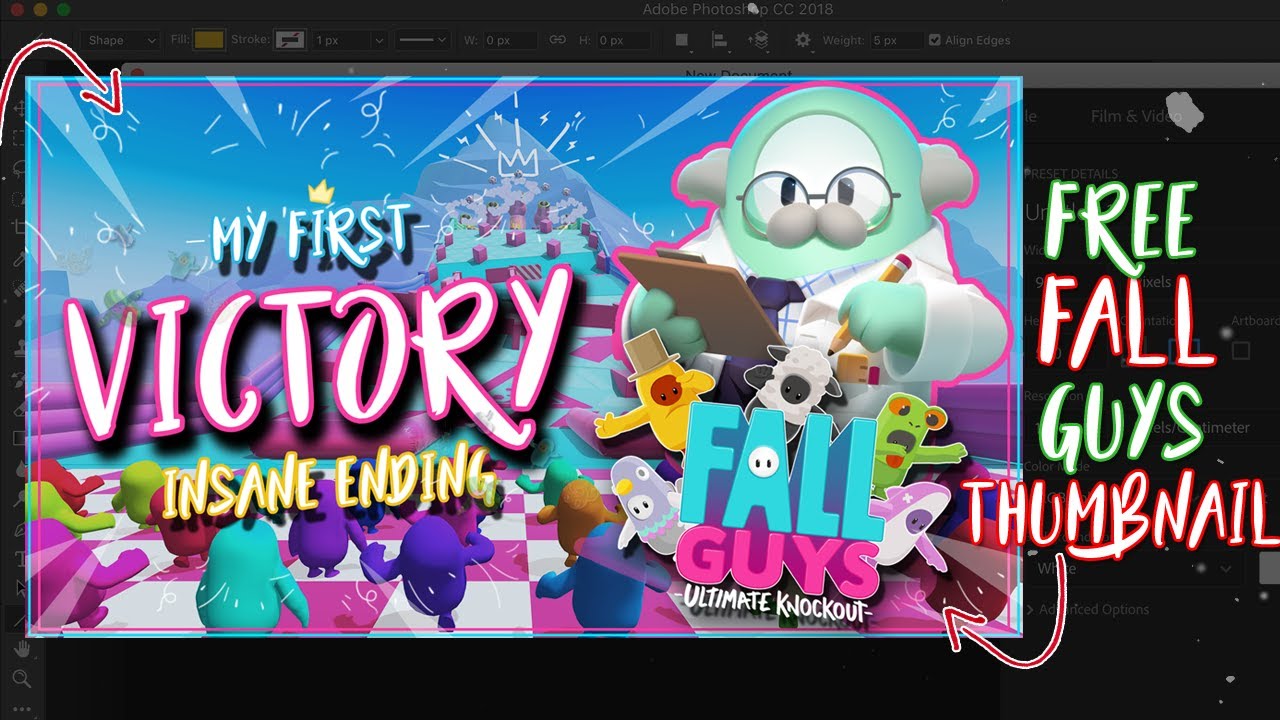 FREE FALL GUYS THUMBNAIL | SPEEDART