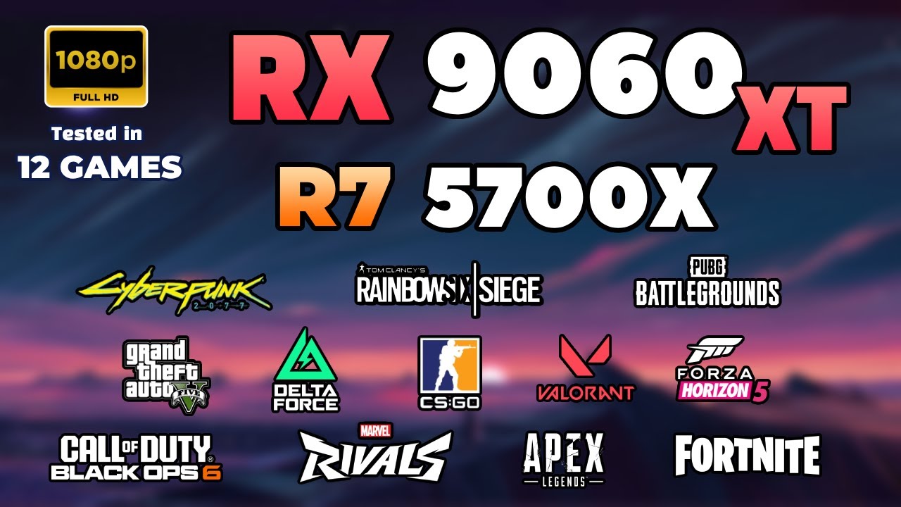 RX 9060 XT 8GB + Ryzen 7 5700X : Test in 12 Games in 2025 | 1080p | Best Budget Combo for Gaming?