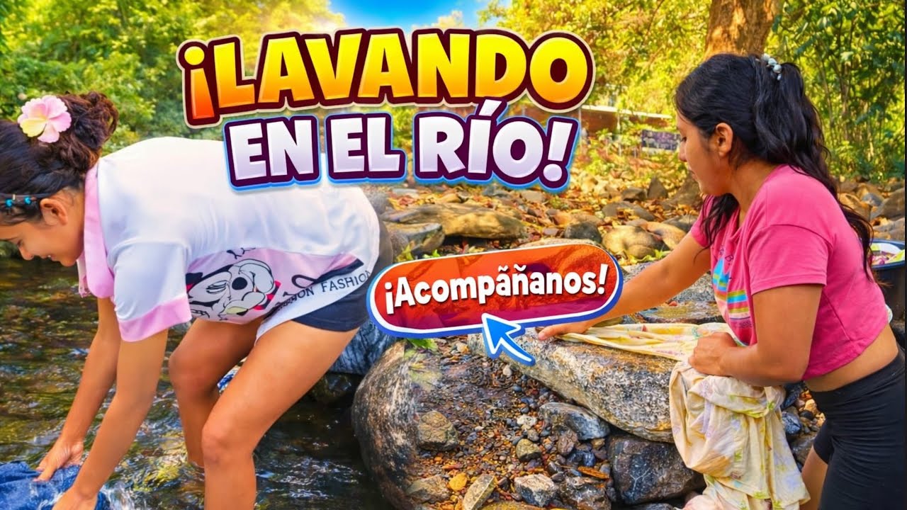 Nos fuimos alavar al RIO nos tocó mañaniar 🤭